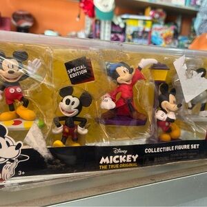 Disney Mickey Collectible Figure Set - Red, Yellow, Black, White